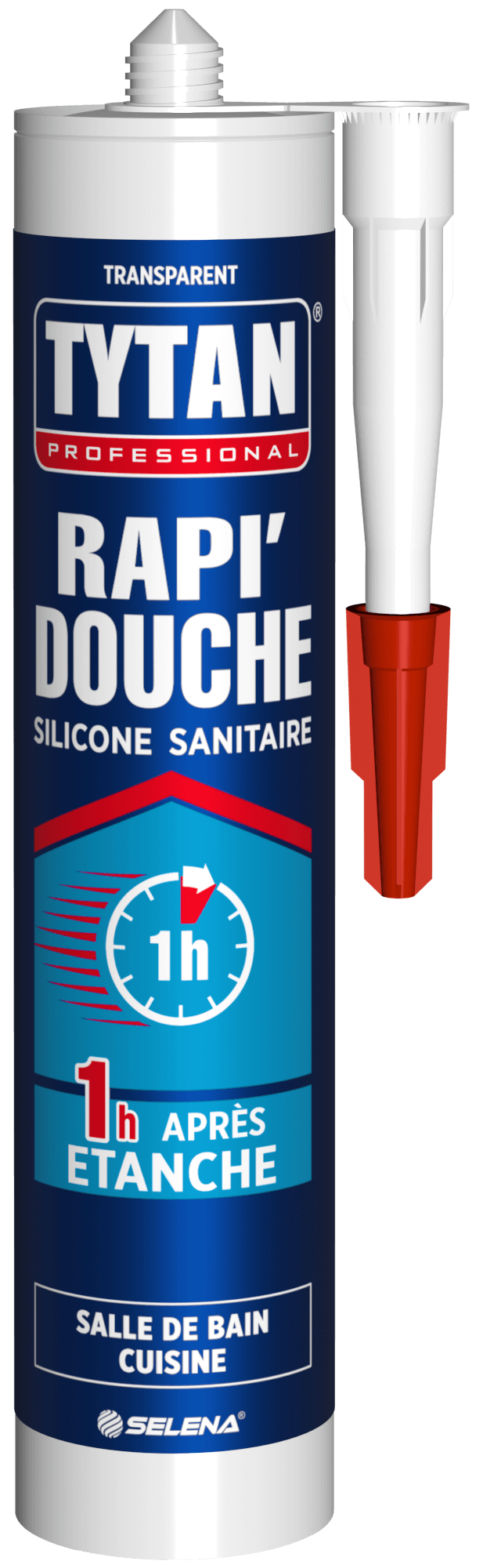 Rapi'douche silicone sanitaire transparent 280 ml